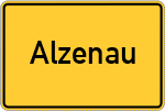 Place name sign Alzenau