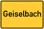 Place name sign Geiselbach