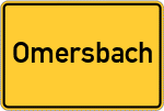Place name sign Omersbach
