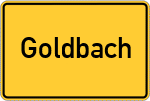Place name sign Goldbach