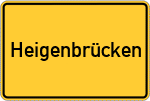 Place name sign Heigenbrücken