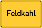 Place name sign Feldkahl