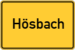 Place name sign Hösbach