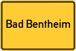 Place name sign Bad Bentheim