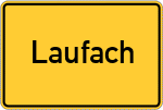 Place name sign Laufach
