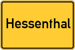 Place name sign Hessenthal