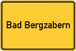 Place name sign Bad Bergzabern