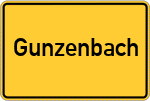 Place name sign Gunzenbach
