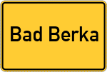 Place name sign Bad Berka