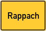 Place name sign Rappach