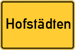 Place name sign Hofstädten