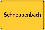 Place name sign Schneppenbach, Unterfranken