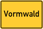 Place name sign Vormwald