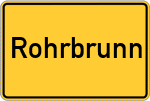Place name sign Rohrbrunn