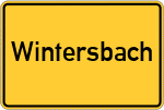 Place name sign Wintersbach