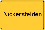 Place name sign Nickersfelden