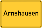 Place name sign Arnshausen