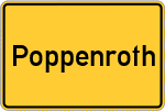 Place name sign Poppenroth