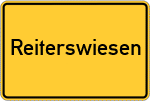 Place name sign Reiterswiesen