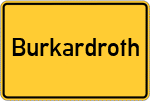 Place name sign Burkardroth
