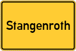 Place name sign Stangenroth, Kreis Bad Kissingen