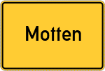 Place name sign Motten