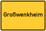 Place name sign Großwenkheim