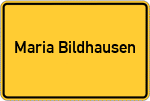 Place name sign Maria Bildhausen