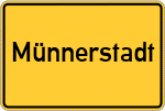Place name sign Münnerstadt