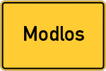 Place name sign Modlos