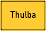 Place name sign Thulba