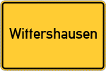 Place name sign Wittershausen, Unterfranken