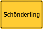 Place name sign Schönderling