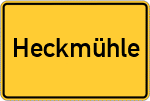 Place name sign Heckmühle