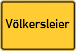 Place name sign Völkersleier