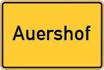 Place name sign Auershof