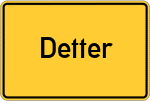 Place name sign Detter