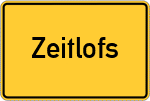 Place name sign Zeitlofs