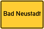 Place name sign Bad Neustadt