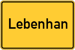 Place name sign Lebenhan