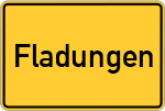Place name sign Fladungen