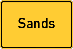 Place name sign Sands