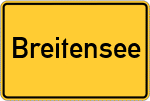 Place name sign Breitensee