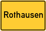Place name sign Rothausen