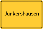 Place name sign Junkershausen
