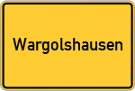 Place name sign Wargolshausen
