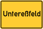 Place name sign Untereßfeld