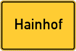 Place name sign Hainhof