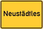 Place name sign Neustädtles