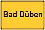 Place name sign Bad Düben